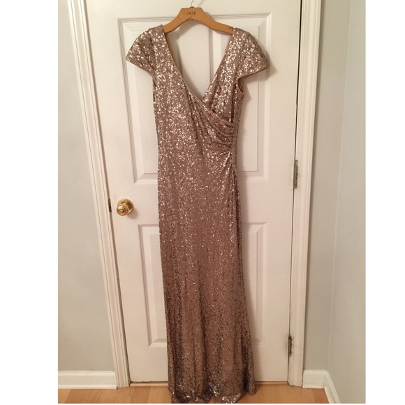Cache Gold Sequin Dress - Picture 2 of 6